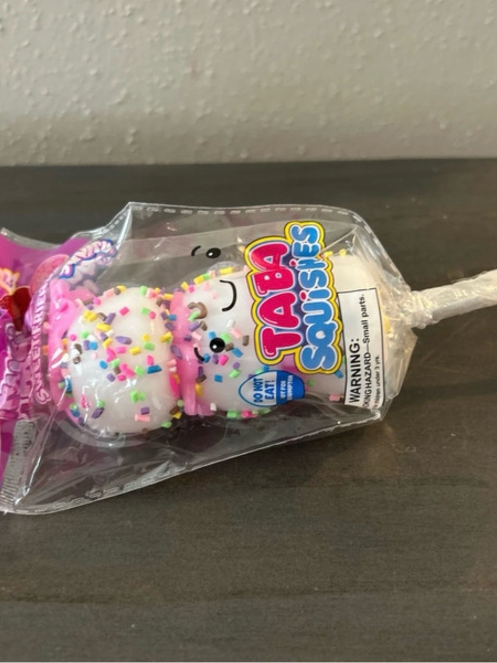 Taba Squishes Sprinkle Ice Cream Squishy - Marshmallow- NIB